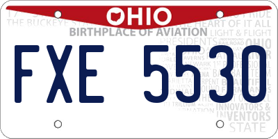 OH license plate FXE5530