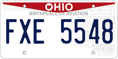 OH license plate FXE5548