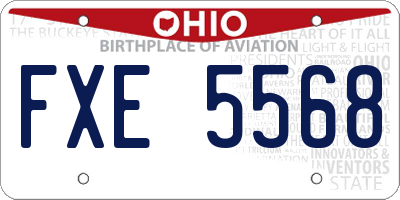 OH license plate FXE5568