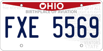 OH license plate FXE5569