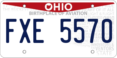 OH license plate FXE5570