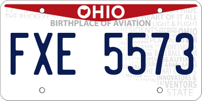 OH license plate FXE5573
