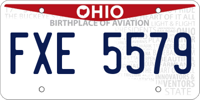 OH license plate FXE5579