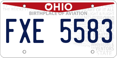 OH license plate FXE5583