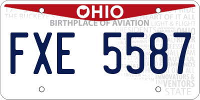 OH license plate FXE5587
