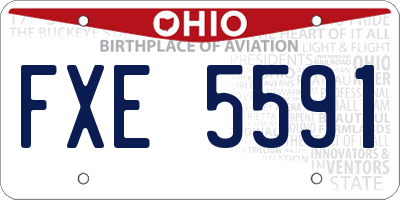 OH license plate FXE5591