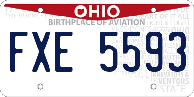 OH license plate FXE5593