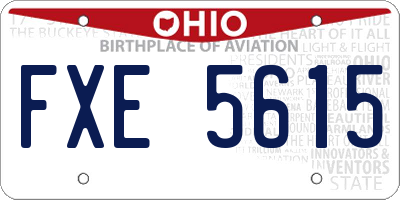 OH license plate FXE5615