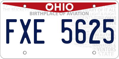 OH license plate FXE5625