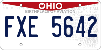 OH license plate FXE5642