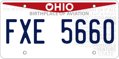 OH license plate FXE5660