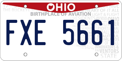 OH license plate FXE5661