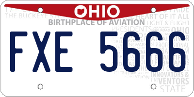 OH license plate FXE5666