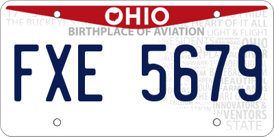 OH license plate FXE5679