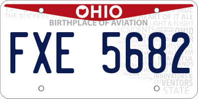 OH license plate FXE5682