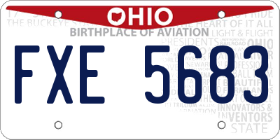 OH license plate FXE5683