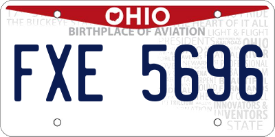 OH license plate FXE5696