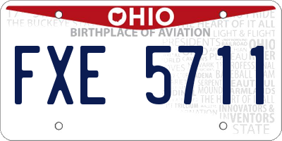 OH license plate FXE5711