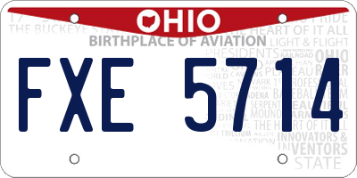 OH license plate FXE5714