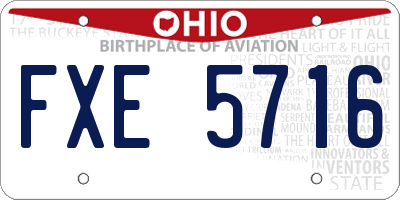 OH license plate FXE5716