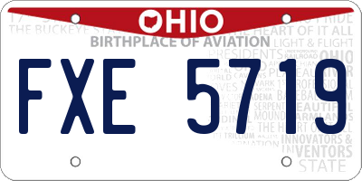 OH license plate FXE5719