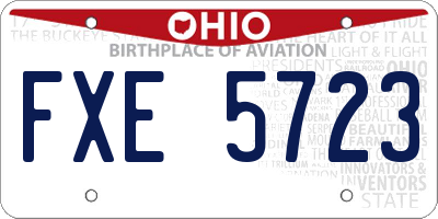 OH license plate FXE5723