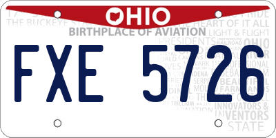 OH license plate FXE5726