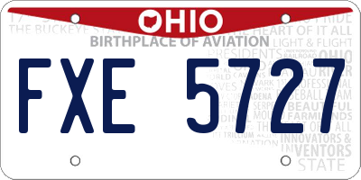 OH license plate FXE5727