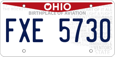 OH license plate FXE5730
