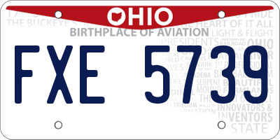 OH license plate FXE5739