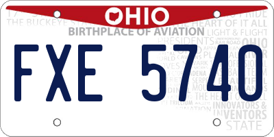 OH license plate FXE5740
