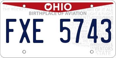 OH license plate FXE5743