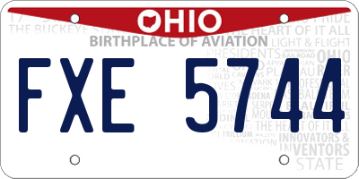 OH license plate FXE5744