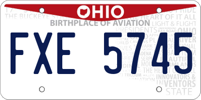 OH license plate FXE5745