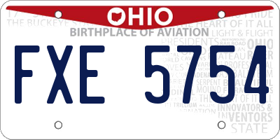OH license plate FXE5754