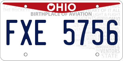 OH license plate FXE5756