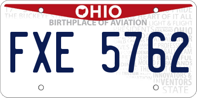 OH license plate FXE5762