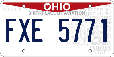 OH license plate FXE5771