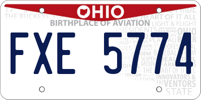 OH license plate FXE5774