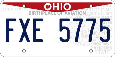 OH license plate FXE5775