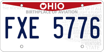 OH license plate FXE5776