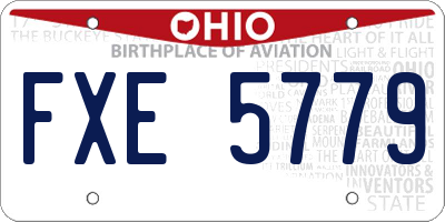 OH license plate FXE5779