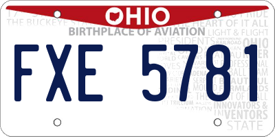 OH license plate FXE5781
