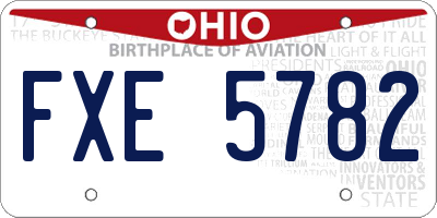 OH license plate FXE5782
