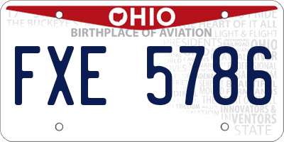 OH license plate FXE5786
