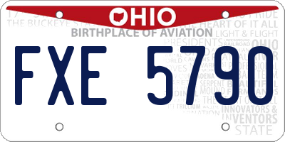 OH license plate FXE5790