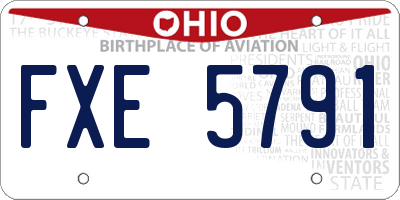 OH license plate FXE5791