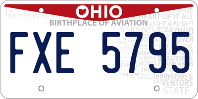 OH license plate FXE5795