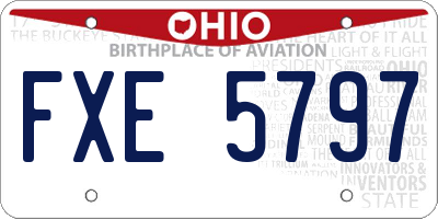 OH license plate FXE5797