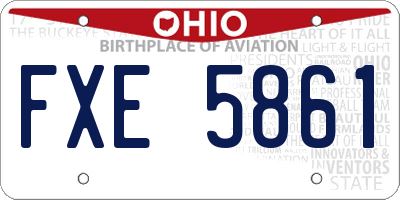 OH license plate FXE5861